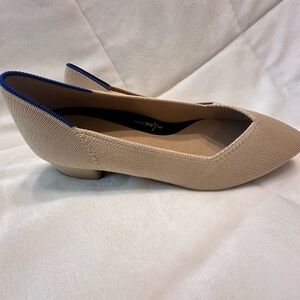 Rothy's Beige and Blue Heels